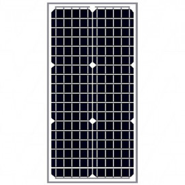 SY2-M30W-5M  	Symmetry 12V 30W 36 cells 1.61A IP65 Junction Box Monocrystalline Solar Module with 5m x 1.3mm2 dual core leads with tinned cable ends 